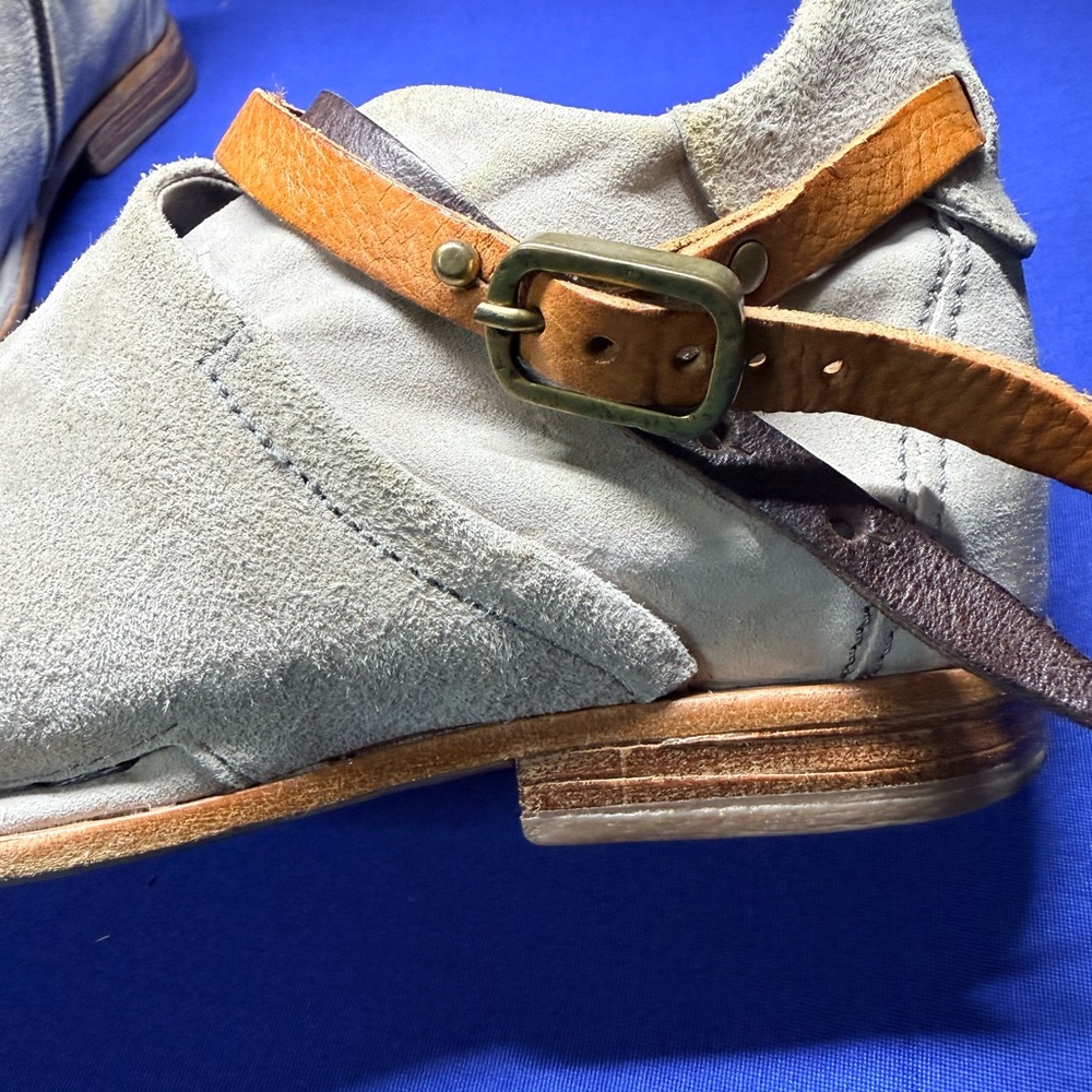 A.S.98 Women's Cream and Tan Ankle Boots - Picture 2 of 7